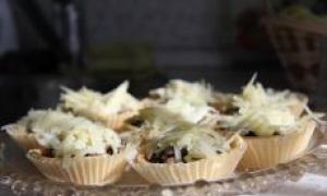Тарталетки с грибами - пошаговые рецепты приготовления вкусной закуски в домашних условиях с фото
