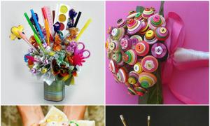 Do-it-yourself autumn bouquet for September 1 Creative bouquets for September 1